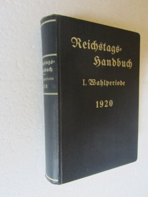 Reichstaghandbuch I. Wahlperiode 1920