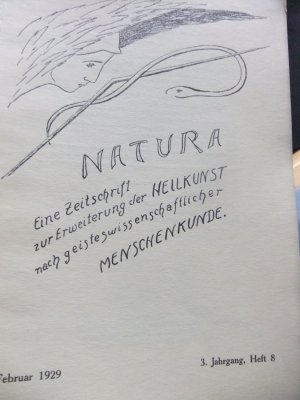 NATURA. Eine Zeitschrift zur Erweiterung der Heilkunst nach geisteswissenschaflticher Menschenkunde. Februar 1929. 3. Jahrgang, Heft 8