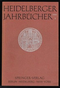 antiquarisches Buch – Universitäts-Gesellschaft Heidelberg  – Heidelberger Jahrbücher X. -