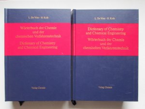 Wörterbuch der Chemie und der chemischen Verfahrenstechnik - Englisch (1.) Band 1 Deutsch-Englisch + 2.) Band 2 Englisch-Deutsch) / Dictionary of Chemistry […]