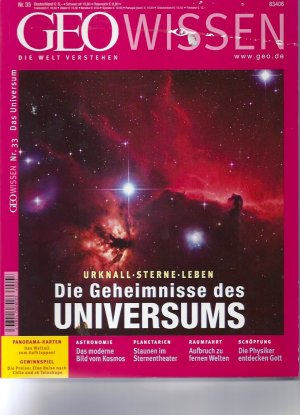 gebrauchtes Buch – Die Geheimnisse des Universums : Urknall - Sterne - Leben. Geo-Wissen ; Nr. 33