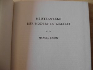 gebrauchtes Buch – Marcel Brion – Meisterwerke Der Modernen Malerei