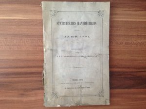 Statistisches Handbüchlein für das Jahr 1871