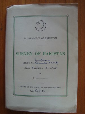 antiquarisches Buch – Surveyor General of Pakistan  – Survey of Pakistan - Three Inch Lahore Guide Map (Fifth Edition). PAKISTAN - LAHORE) -