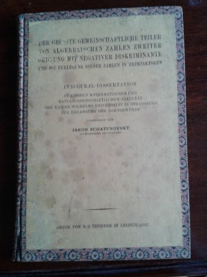 Der größte gemeinschaftliche Teiler von algebraischen Zahlen zweiter Ordnung