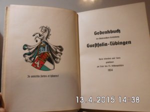 Gedenkbuch der Akademischen Verbindung Guestfalia-Tübingen