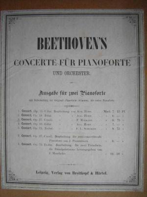 3. Concert. C-moll. Op. 37., Hier: Ausgabe für 2 Pianoforte mit Beibehaltung der Original-Pianoforte-Stimmen, als erstes Pianoforte. Bearbeitung von F […]