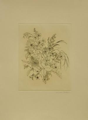 Sommerlicher Strauß. [1951]. [Original-Kupferstich / original copper engraving].