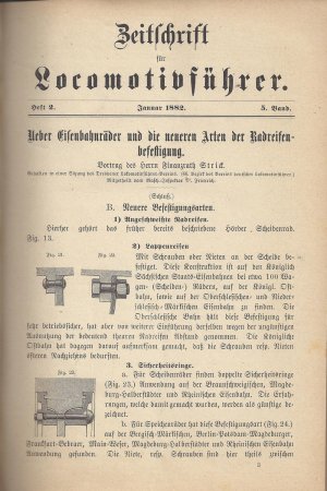 antiquarisches Buch – c. D. Maaß – Zeitschrift für Locomotivführer 8 Bände 1868 - 1889