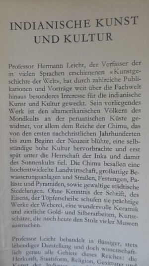 antiquarisches Buch – Hermann Leicht – Indianische Kunst und Kultur