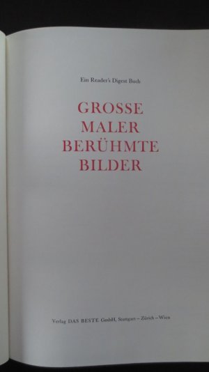 antiquarisches Buch – Reader´s Digest Buch – Grosse Maler berühmte Bilder