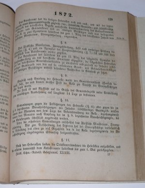 antiquarisches Buch – Gesetzsammlung für das Fürstenthum Schwarzburg-Rudolstadt. 1872. 33. Jahrgang (Fürstentum)