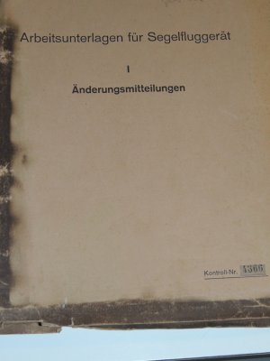 Arbeitsunterlagen für Segelfluggerät I Änderungsmitteilungen