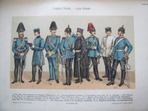 antiquarisches Buch – Uniformen Preußen Nr – Uniformen Preussen Nr. 1b - Chromolithographie Uniformen von Preussen - 20 Blätter - ca. - 15,5x24cm - um 1890