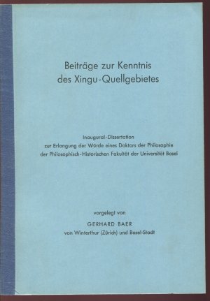 Beiträge zur Kenntnis des Xingu-Quellgebietes. 50 Zeichnungen von Christina Schäublin