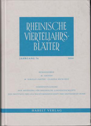 Rheinische Vierteljahrsblätter. Jahrgang 74/2010