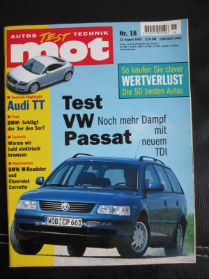 gebrauchtes Buch – mot – mot AUTOS TEST TECHNIK Nr.18 - 22.08.98