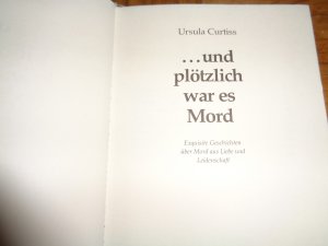 gebrauchtes Buch – Ursula Curtiss – und plötzlich war es Mord