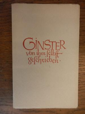 Ginster - Von ihm selbst geschrieben