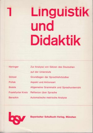 Linguistik und Didaktik (Ausgabe 1/1979