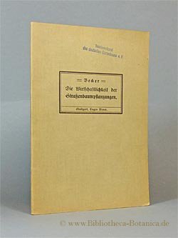 Die Wirtschaftlichkeit der Straßenbaumpflanzungen, und Ratschläge für deren Erhöhung unter besonderer Berücksichtigung des Einflusses künstlicher Düngung.