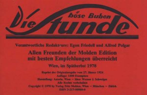 Die böse Buben Stunde., Wien, Sonntag 27. Jänner, 4. Jahrgang 1924.