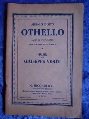 gebrauchtes Buch – Max Kalbeck – "Othello – Oper in vier Akten"