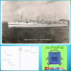 gebrauchtes Buch – British India Postkarte – MS Dilwara. British India