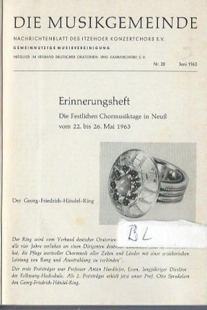 Die Musikgemeinde : Nachrichtenbl. d. Itzehoer Konzertchors, e.V