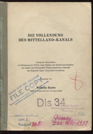 Die Vollendung des Mittelland-Kanals