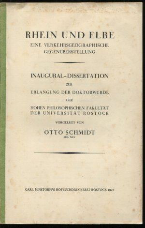 Rhein und Elbe. Eine verkehrsgeographische Gegenüberstellung