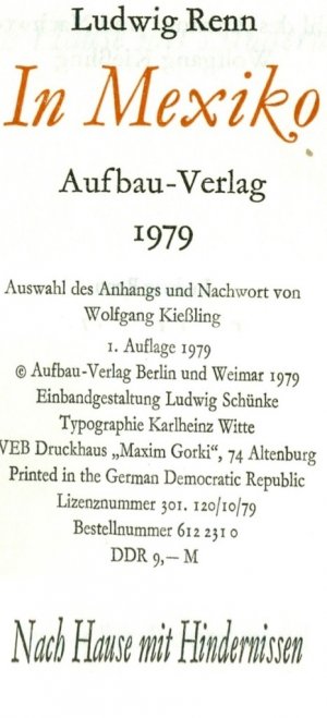 gebrauchtes Buch – Ludwig Renn – In Mexiko