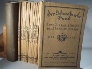 Der Schwäbische Bund. Eine Monatsschrift aus Oberdeutschland. 1919 / 1921. 24 Hefte, davon 6 gebunden.