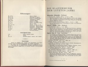 Die Klaviermusik der letzten Jahre. Nachtrag zu Teichmüller-Herrmann Internationale moderne Klaviermusik