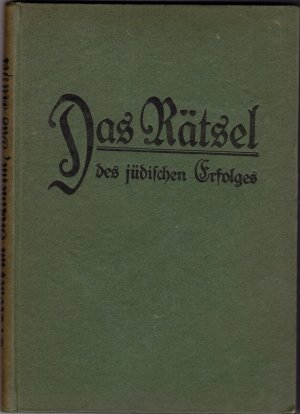Das Ratsel Des Judischen Erfolges Roderich Stoltheim F Buch Antiquarisch Kaufen A020hlxa01zzk