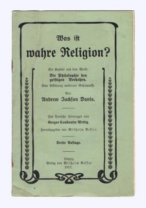 Was Ist Wahre Religion Davis Andrew Jackson Buch Antiquarisch Kaufen A02gfrl301zzf