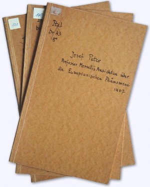 antiquarisches Buch – Josef Peter – 3 Schriften: (1) Professor Morselli`s Ansichten über die "Eusapianischen Phänomene". (2) Mediumistische Experimente an der Universität von Neapel. (3) Sitzungen mit einem Levitationsmedium.