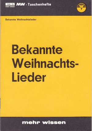 gebrauchtes Buch – Bekannte Weihnachtslieder (Texte)