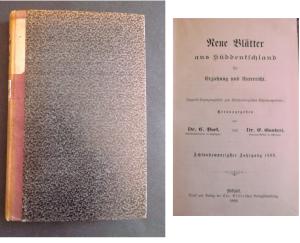 Neue Blätter aus Süddeutschland für Erziehung und Unterricht. Zugleich Ergänzungshefte zum Württembergischen Schulwochenblatt. 28. Jahrgang 1899