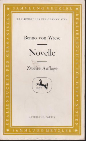 Novelle. Zweite Auflage - Sammlung Metzler M 27