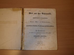 Die Welt und ihre Geheimnisse, viele Kupfer, 1846!! SEHR RAR!!