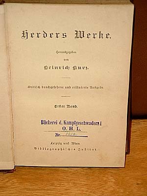 Herders Werke. Kritische durchgesehene und erläuterte Ausgabe in 4 Bänden. 1: Dichtungen / 2: Volkslieder etc ./ 3: Ideen zur Philosophie etc. / 4: Briefe […]