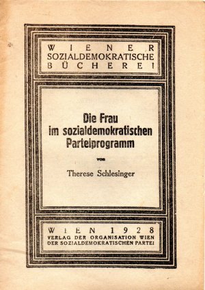 Die Frau im sozialdemokratischen Parteiprogramm