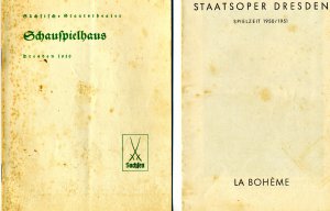 Sächsisches Staatstheater Dresden  Konvolut drei Programmhefte