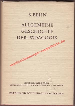 Allgemeine Geschichte der Pädagogik in problementwickelnder Darstellung (1961)