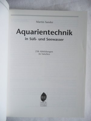 gebrauchtes Buch – Martin Sander – Aquarientechnik - In Süss- und Seewasser