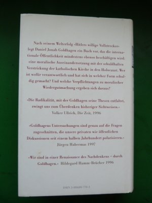 gebrauchtes Buch – Goldhagen, Daniel Jonah – Die katholische Kirche und der Holocaust. Eine Untersuchung über Schuld und Sühne.