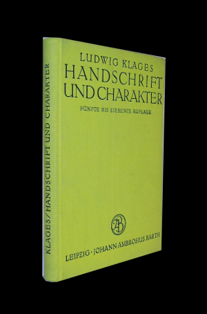 Handschrift und Charakter. Gemeinverständlicher Abriss der graphologischen Technik. 5.-7. Aufl. + Begleitheft.