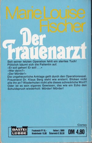 gebrauchtes Buch – Fischer, Marie L – Der Frauenarzt.