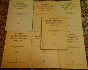 Konvolut 7 x Beiträge zur Erforschung der deutschen Sprache Bd. 1,3,4,5,6,8,9.